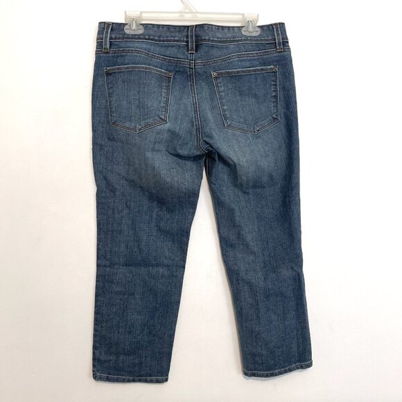 ANN TAYLOR LOFT Modern Crop Medium Wash Faded Cropped Ankle Jeans or Jean Capris - Picture 9 of 13